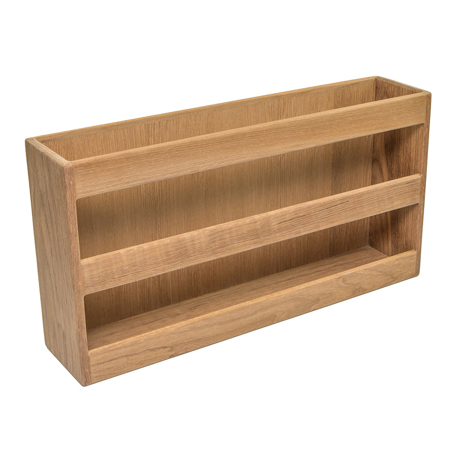 Whitecap Teak Double-Wide Magazine Rack 62508 — Quality Boat Parts