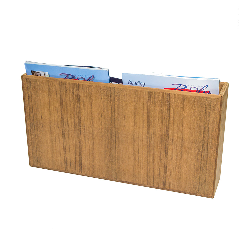 Whitecap Teak Double-Wide Magazine Rack 62508 — Quality Boat Parts
