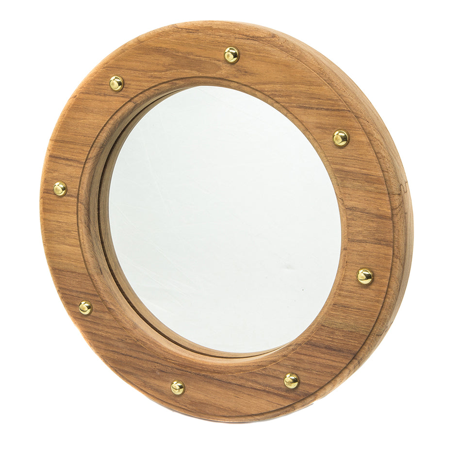 Whitecap Teak Porthole Mirror 62540 — Quality Boat Parts