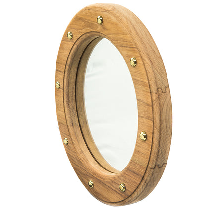 Whitecap Teak Porthole Mirror 62540 — Quality Boat Parts