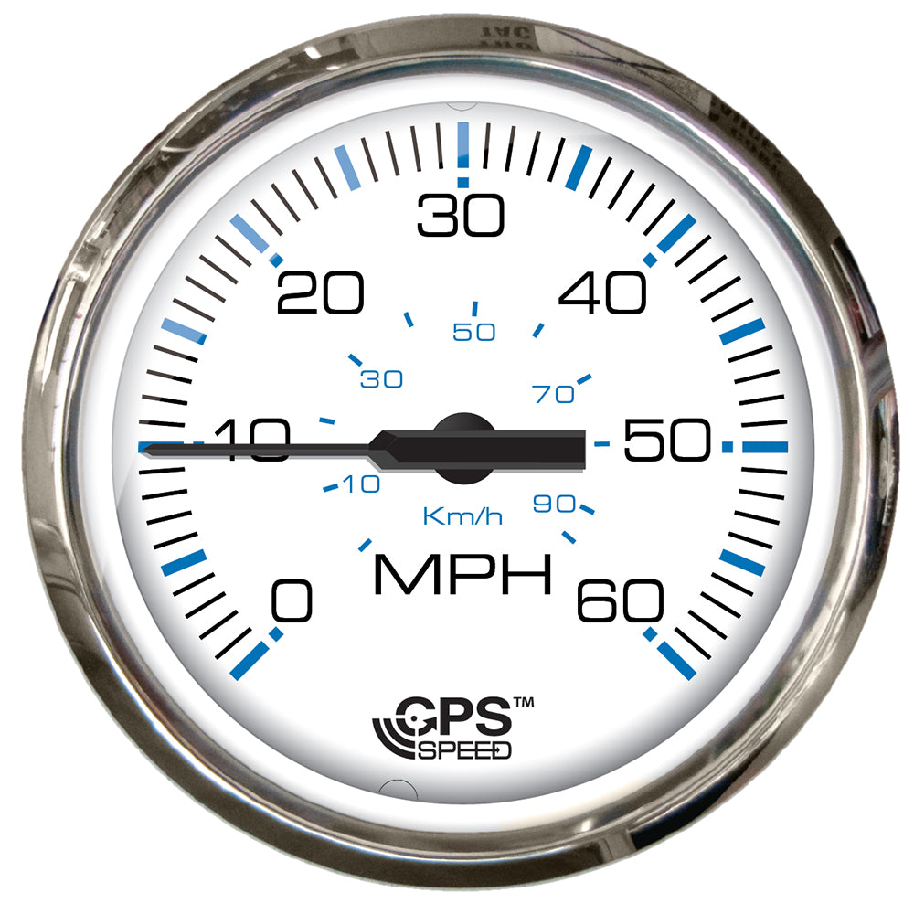 Faria Chesapeake White SS 4" Studded Speedometer - 60MPH (GPS) 33839 — Quality Boat Parts