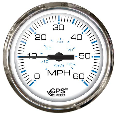 Faria Chesapeake White SS 4" Studded Speedometer - 60MPH (GPS) 33839 — Quality Boat Parts