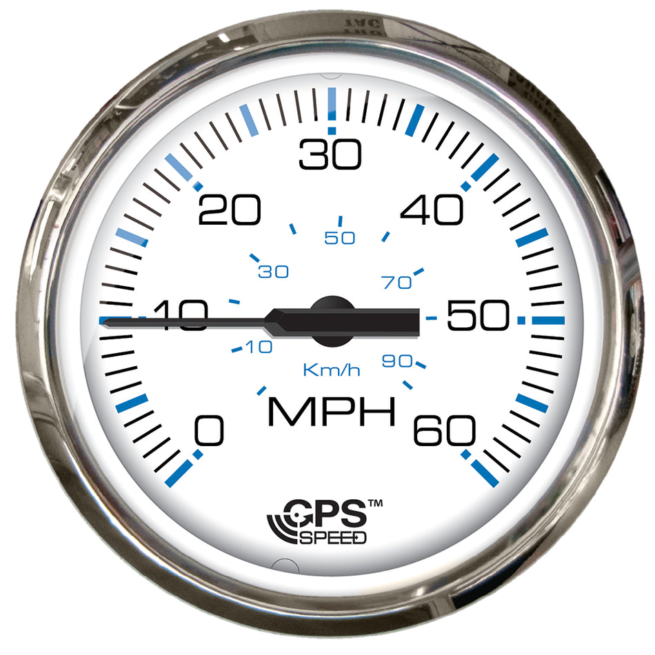 Faria Chesapeake White SS 4" Studded Speedometer - 60MPH (GPS) 33839 — Quality Boat Parts