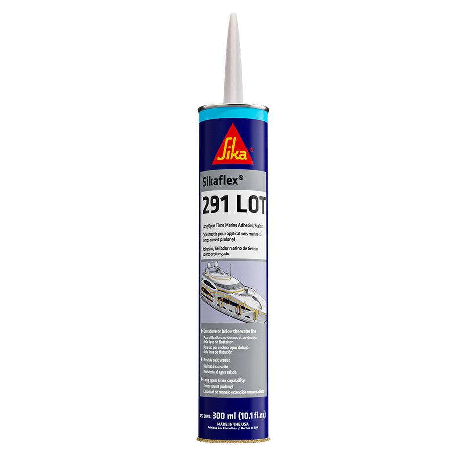 Sika Sikaflex® 291 LOT Slow Cure Adhesive & Sealant 10.3oz (300ml) Cartridge - White 90925 — Quality Boat Parts