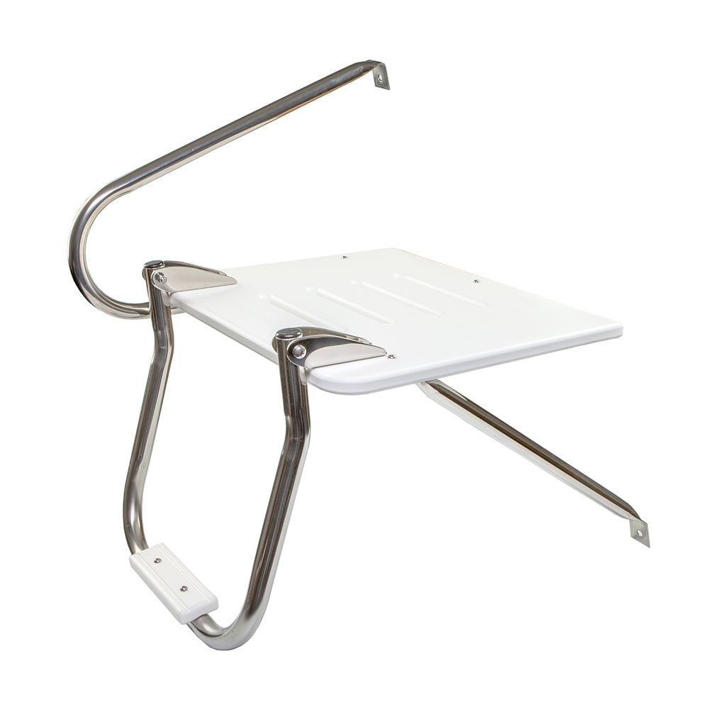 Whitecap White Poly Swim Platform w/Ladder f/Outboard Motors 67902 — Quality Boat Parts