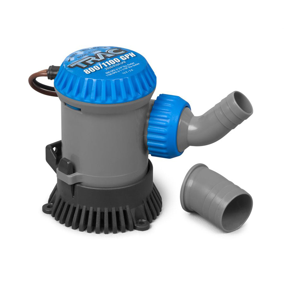 TRAC Outdoors Bilge Pump - 800/1100 GPH - Non-Automatic 69301 — Quality Boat Parts