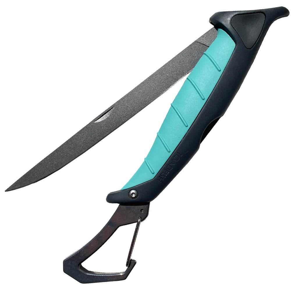 Toadfish Stowaway Folding Fillet Knife w/Built-In Carabiner - 7" 1029 — Quality Boat Parts