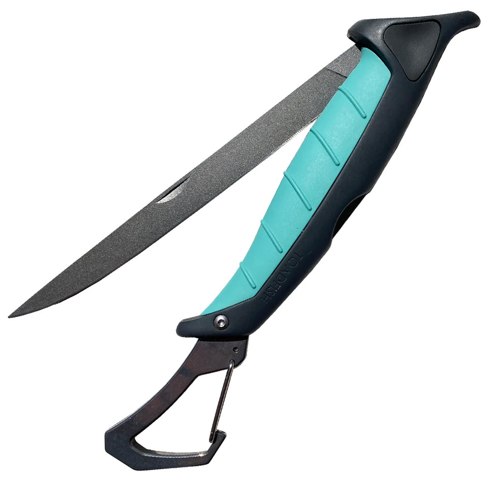 Toadfish Stowaway Folding Fillet Knife w/Built-In Carabiner - 7" 1029 — Quality Boat Parts