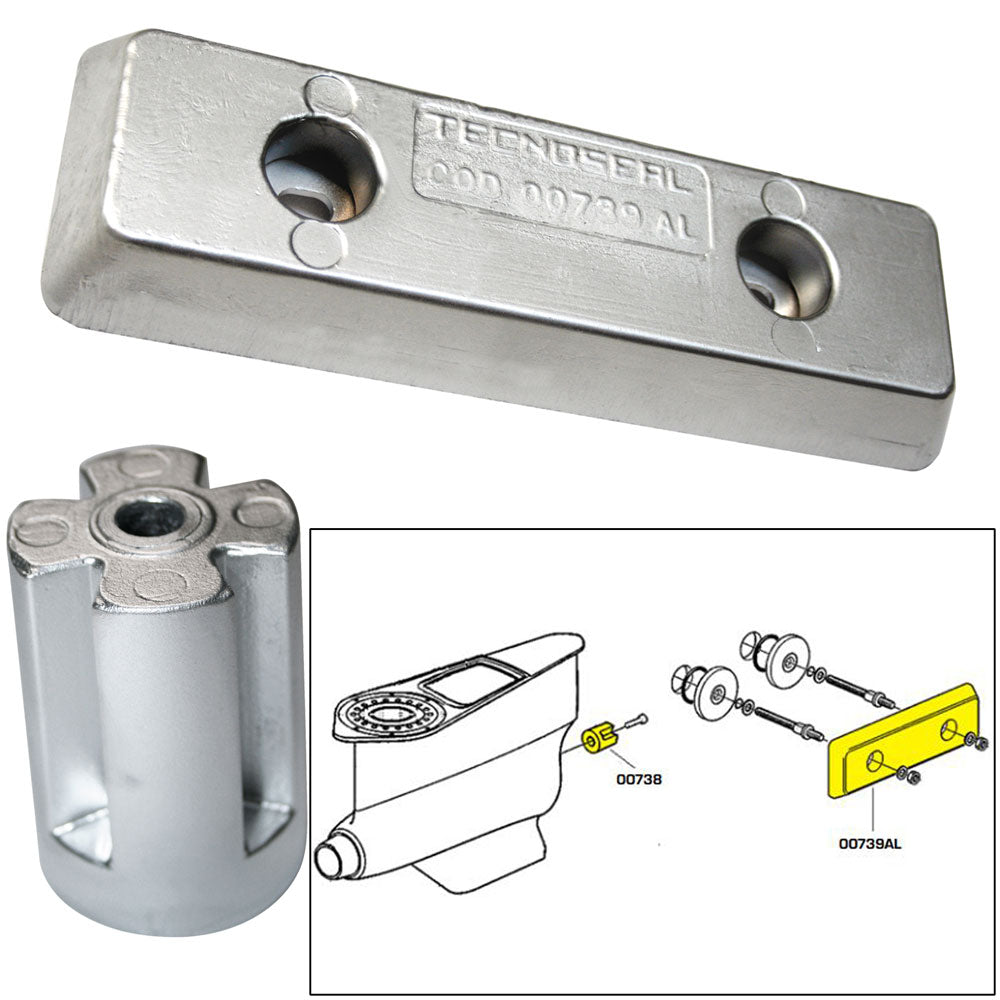 Tecnoseal Anode Kit - Volvo IPS - Zinc/Aluminum 20715 — Quality Boat Parts