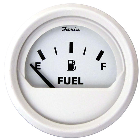 Faria Dress White 2" Fuel Level Gauge (E-1/2-F) 13101 — Quality Boat Parts