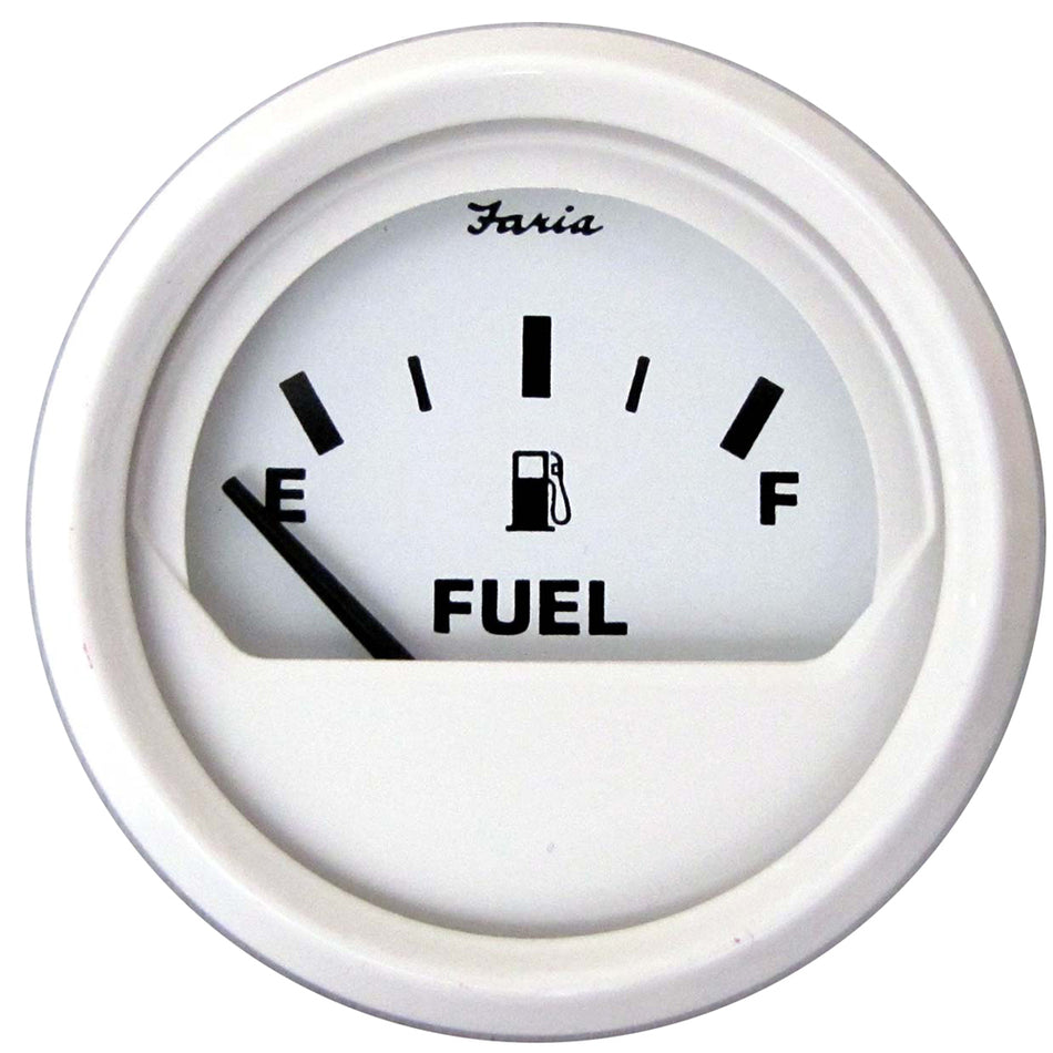 Faria Dress White 2" Fuel Level Gauge (Metric) 13117 — Quality Boat Parts