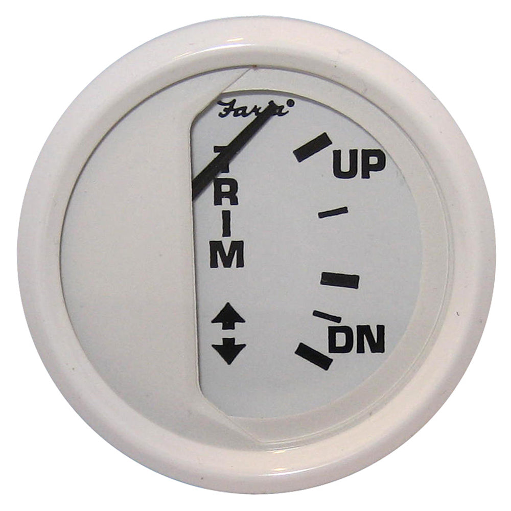 Faria Dress White 2" Trim Gauge (Mercury / Mariner / Mercruiser / Volvo DP / Yamaha '01 and newer) 13122 — Quality Boat Parts