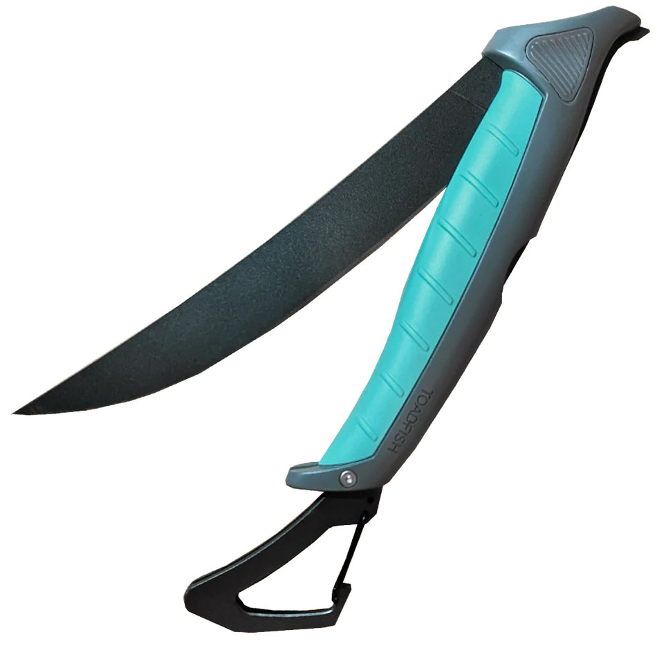 Toadfish Stowaway Folding Fillet Knife w/Built-In Carabiner - 8.5" 1082 — Quality Boat Parts