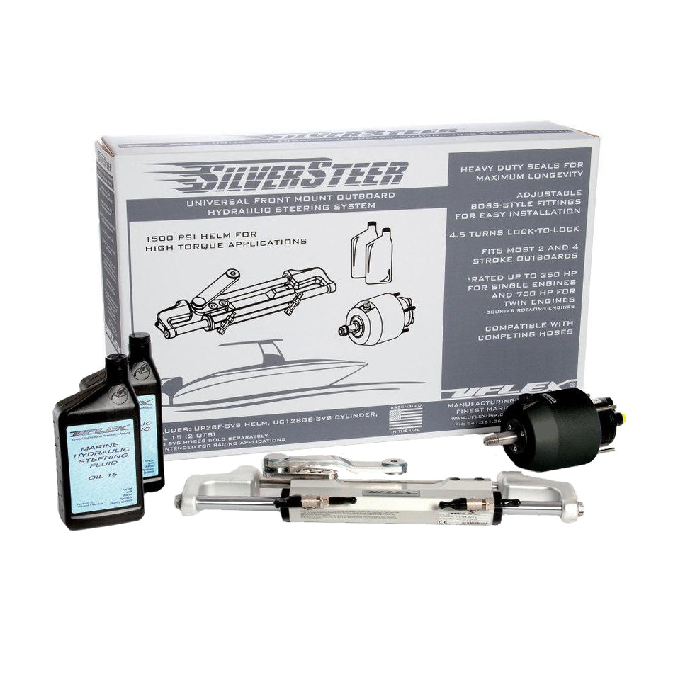 Uflex 1500 Psi High-Perf Outboard System Front-Mount V1 (Silversteer1.0B) — Quality Boat Parts