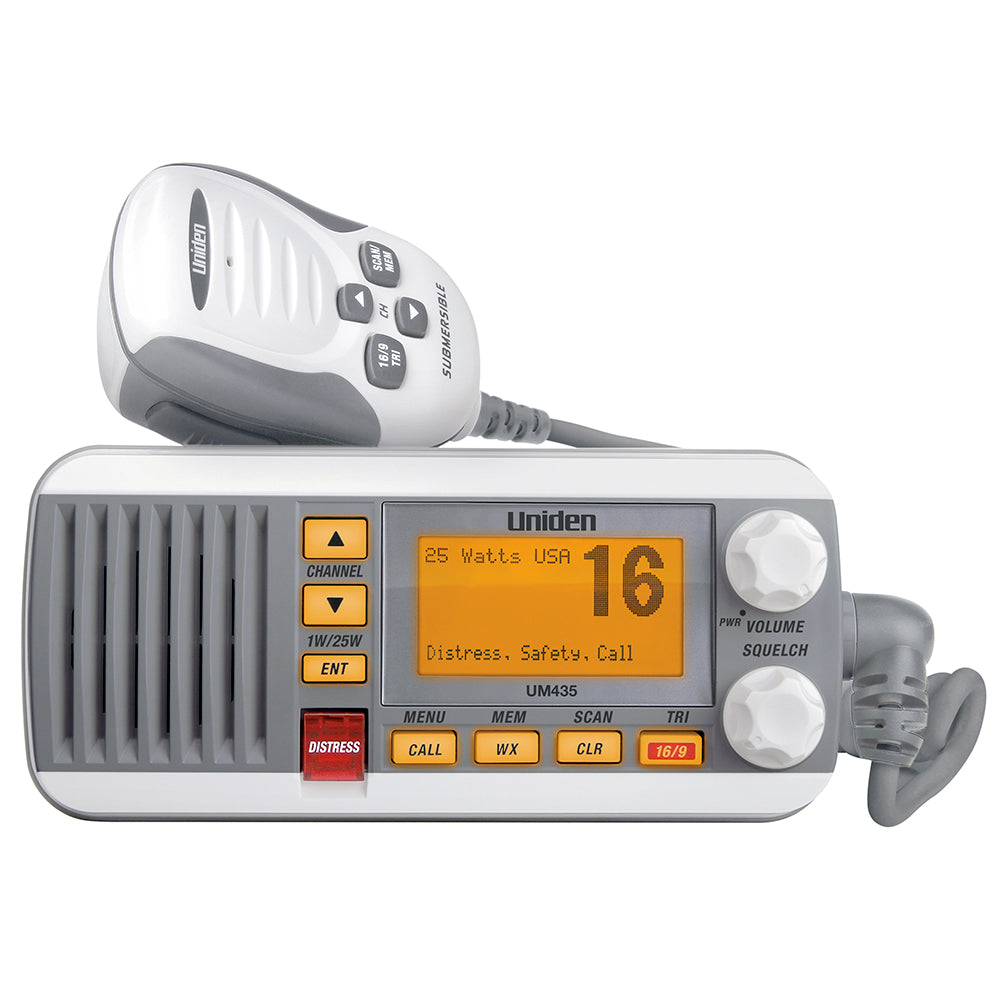 Uniden UM435 White VHF Class D DSC 25 Watt UM435 — Quality Boat Parts