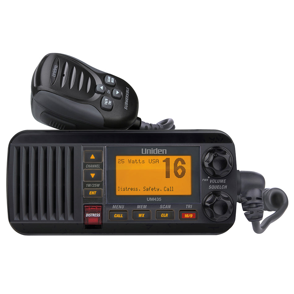 Uniden UM435BK Black VHF Class D DSC 25 Watt UM435BK — Quality Boat Parts