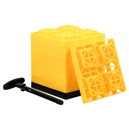 Camco FasTen Leveling Blocks w/T-Handle - 2x2 - Yellow *10-Pack 44512 — Quality Boat Parts