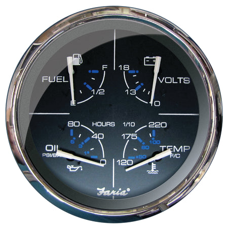 Faria Chesapeake Black 5" Multifunction Gauge 33762 — Quality Boat Parts