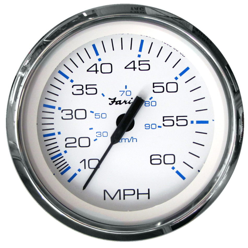 Faria Chesapeake White SS 4" Speedometer - 60MPH (Pitot) 33811 — Quality Boat Parts