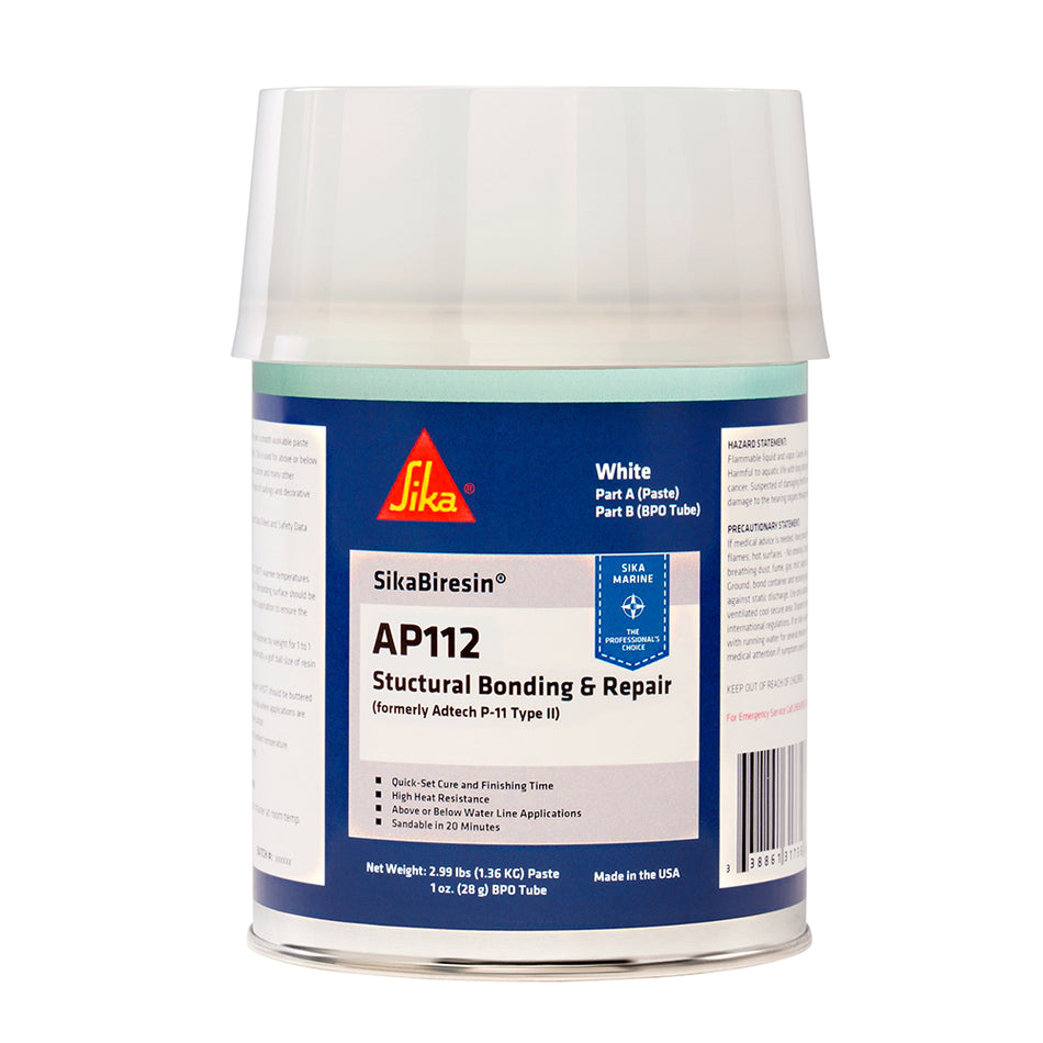 Sika SikaBiresin® AP112 + BPO Cream Hardener - White - Quart 611395 — Quality Boat Parts