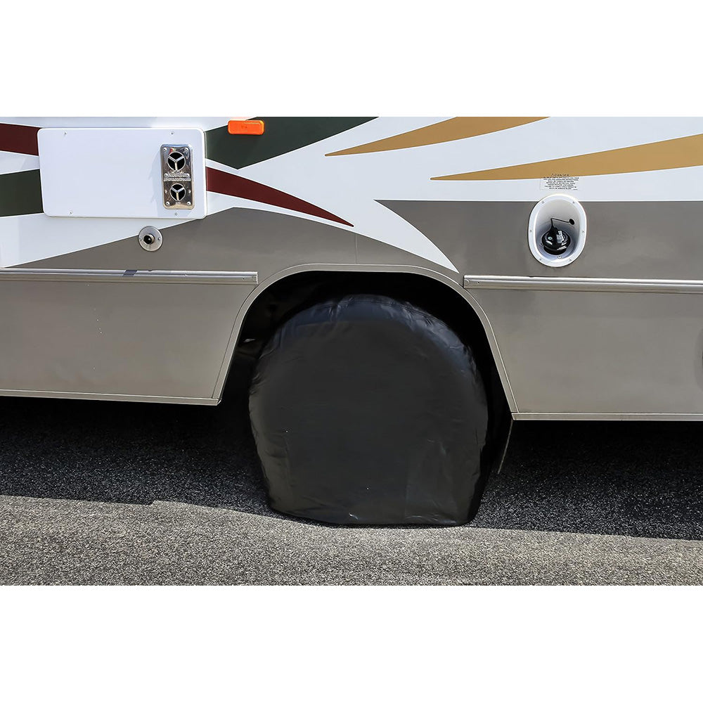 Camco 24"-26" Black Vinyl Wheel & Tire Cover - 2 Pack 45246 — Quality Boat Parts