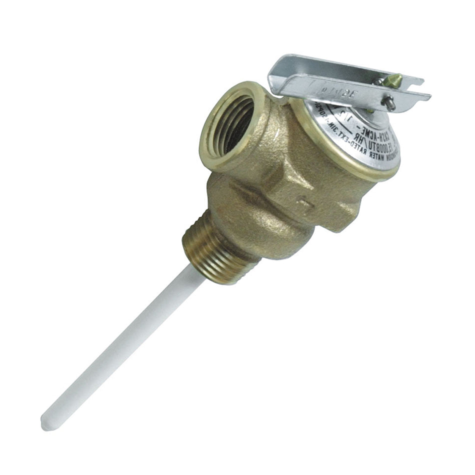 Camco Temperature & Pressure Relief Valve - 1/2" Valve w/4" Probe 10423 — Quality Boat Parts