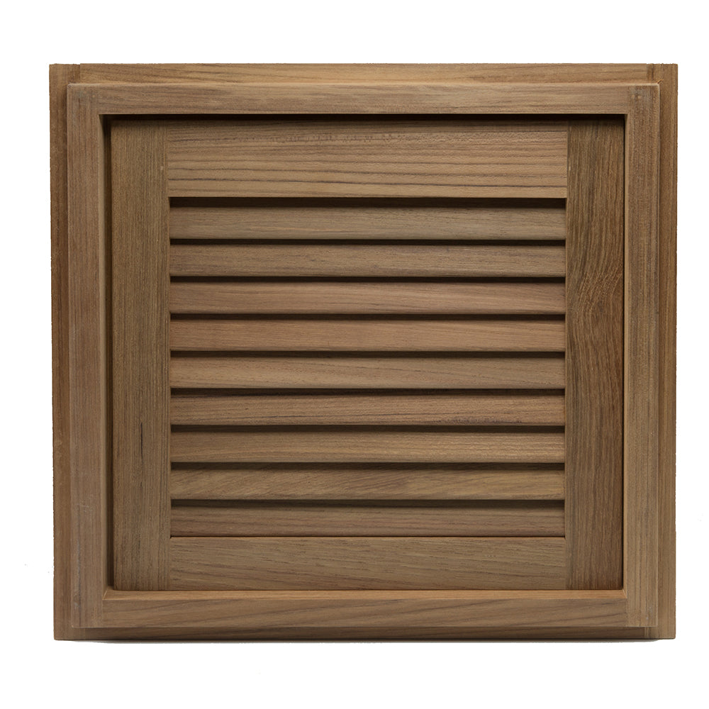 Whitecap Teak Louvered Door & Frame - Right Hand - 15" x 15" 60722 — Quality Boat Parts