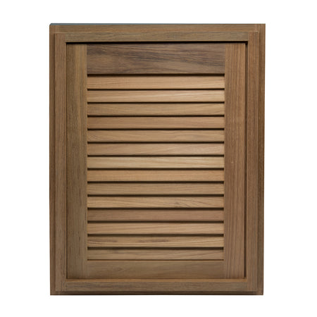 Whitecap Teak Louvered Door & Frame - Right Hand - 15" x 20" 60724 — Quality Boat Parts