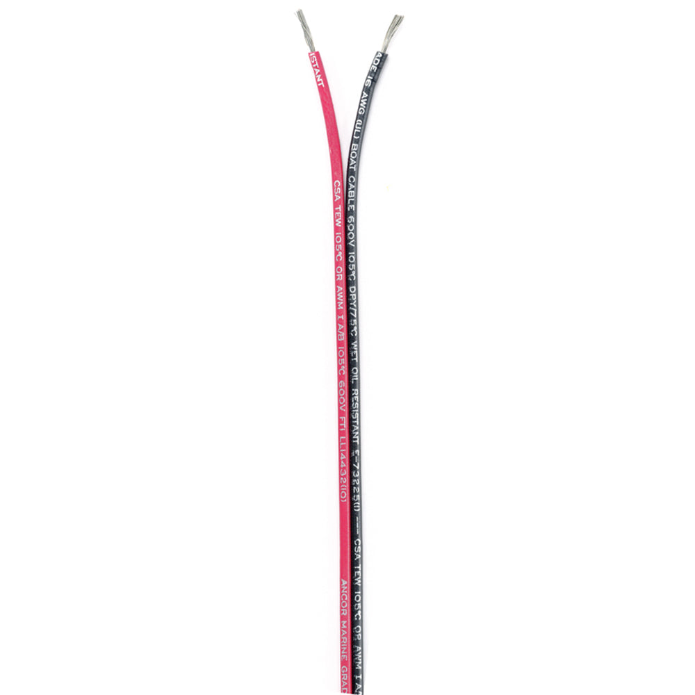 Ancor Ribbon Bonded Cable - 16/2 AWG - Red/Black - Flat - 500' 153150 — Quality Boat Parts