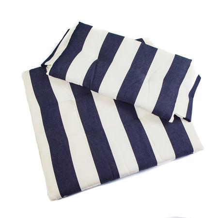 Whitecap Director's Chair II Replacement Seat Cushion Set - Navy & White Stripes 87240 — Quality Boat Parts