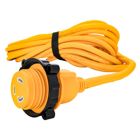 Camco 30 Amp Power Grip Marine Extension Cord - 50' M-Locking/F-Locking Adapter 55613 — Quality Boat Parts