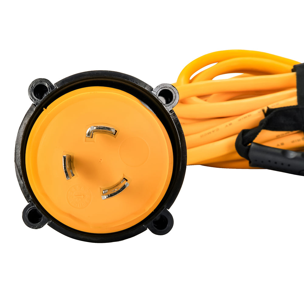 Camco 30 Amp Power Grip Marine Extension Cord - 50' M-Locking/F-Locking Adapter 55613 — Quality Boat Parts