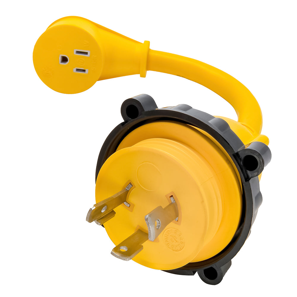 Camco 30AM/15AF Power Grip Marine 12" Dogbone - M-Locking/90F Adapter 55616 — Quality Boat Parts