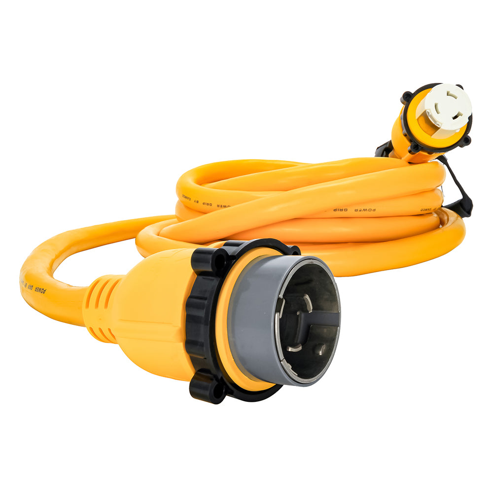 Camco 50 Amp Power Grip Marine Extension Cord - 25' M-Locking/F-Locking Adapter 55621 — Quality Boat Parts