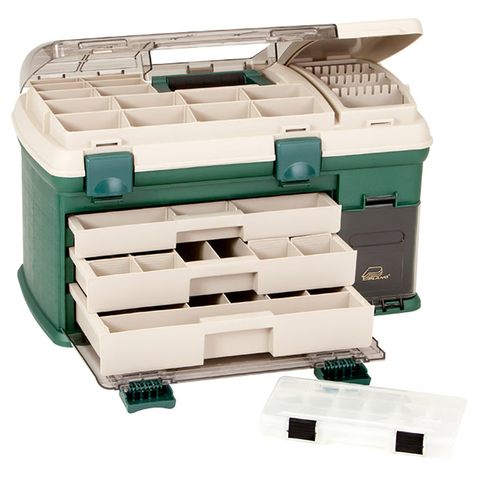 Plano 3-Drawer Tackle Box XL - Green/Beige 737002 — Quality Boat Parts