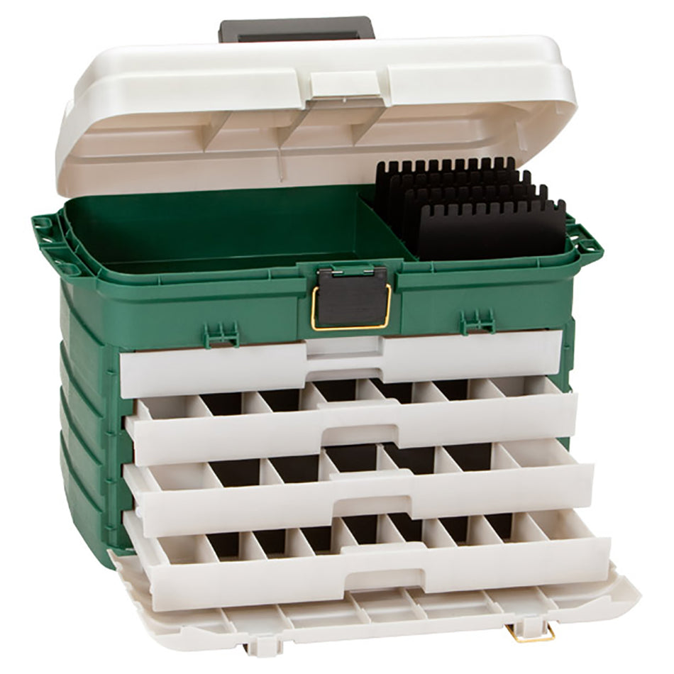 Plano 4-Drawer Tackle Box - Green Metallic/Silver 758005 — Quality Boat Parts