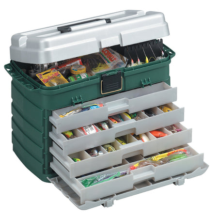 Plano 4-Drawer Tackle Box - Green Metallic/Silver 758005 — Quality Boat Parts