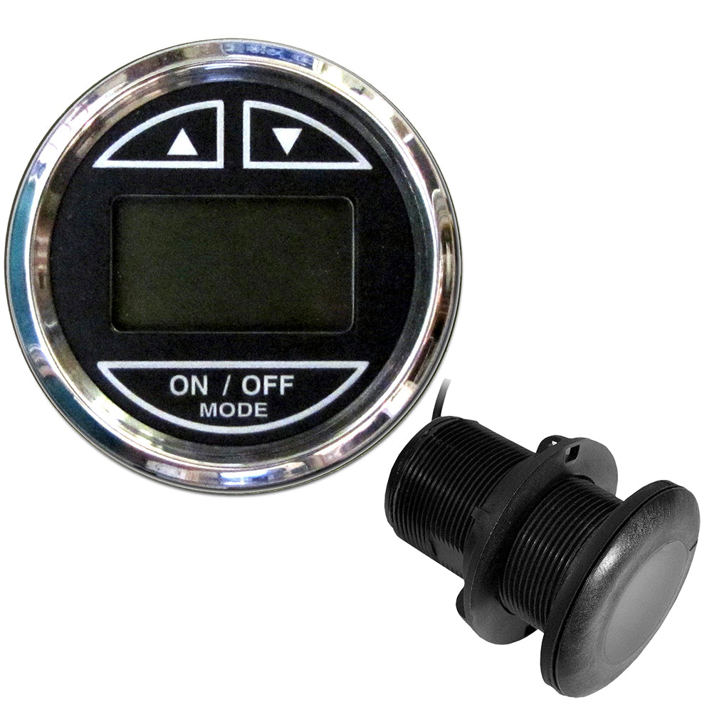 Faria Chesapeake Black 2" Depth Sounder w/Thru-Hull Transducer 13795 — Quality Boat Parts