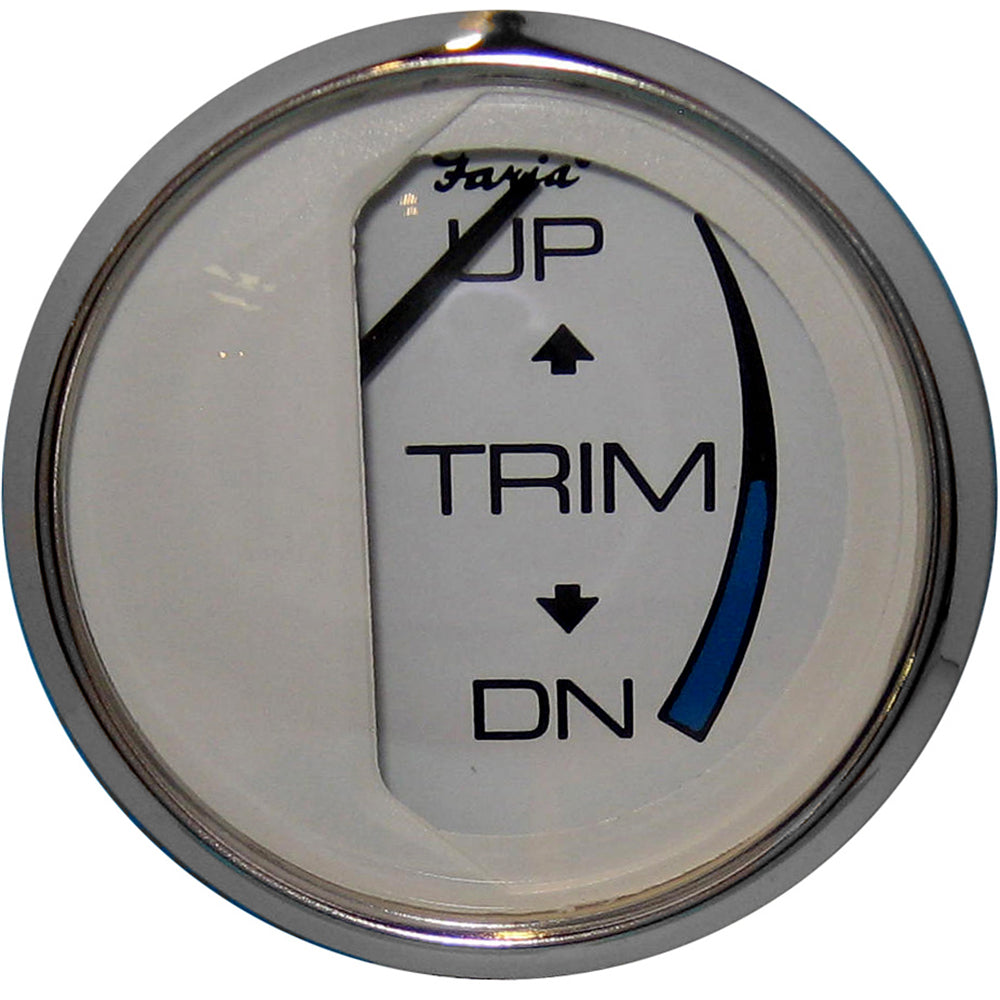 Faria Chesapeake White SS 2" Trim Gauge (Mercury / Mariner / Mercruiser / Volvo DP / Yamaha - '01 and Newer) 13807 — Quality Boat Parts
