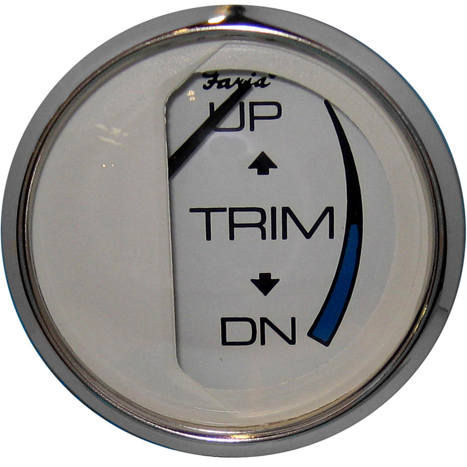 Faria Chesapeake White SS 2" Trim Gauge (Mercury / Mariner / Mercruiser / Volvo DP / Yamaha - '01 and Newer) 13807 — Quality Boat Parts