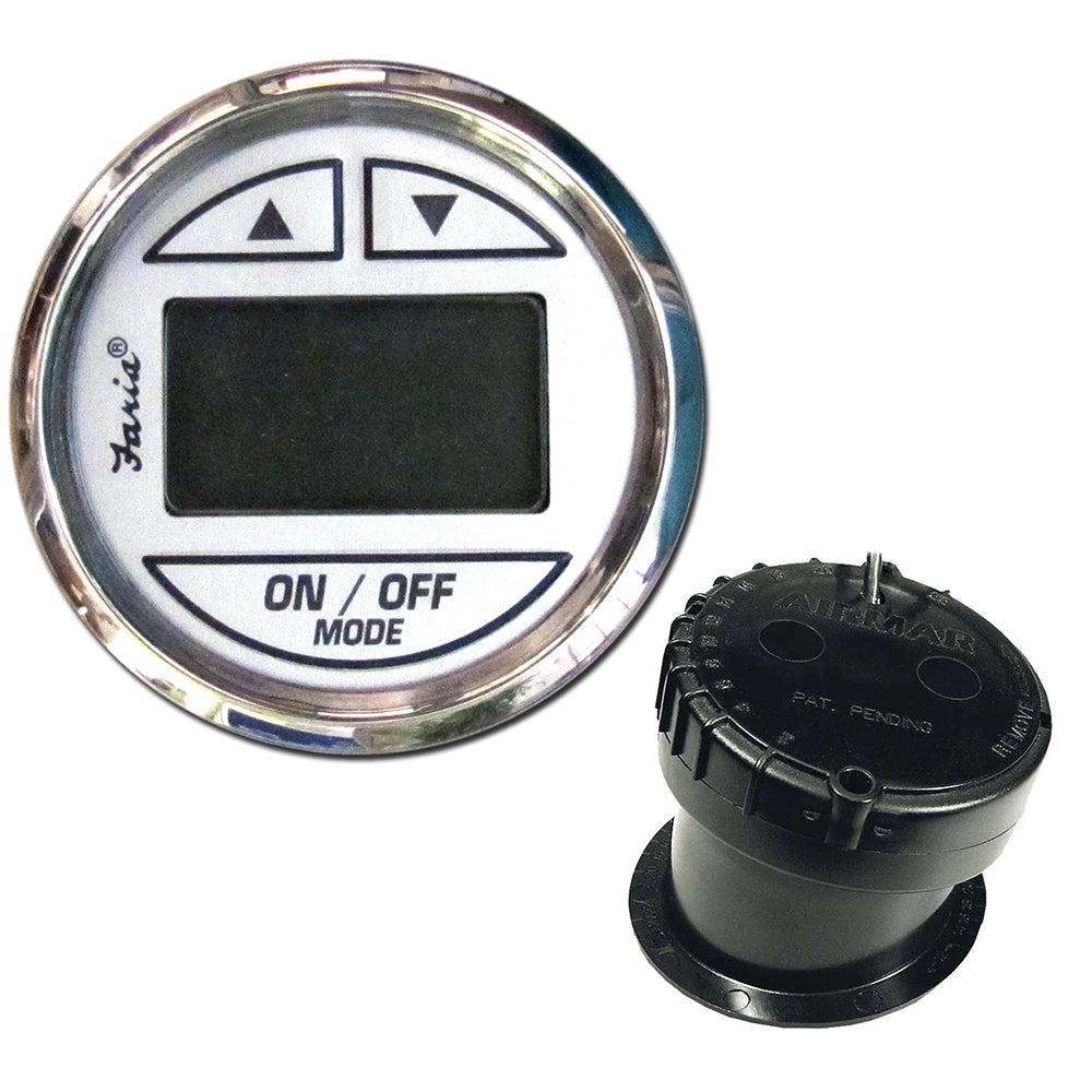 Faria Chesapeake White SS 2" Depth Sounder w/In-Hull Transducer 13851 — Quality Boat Parts