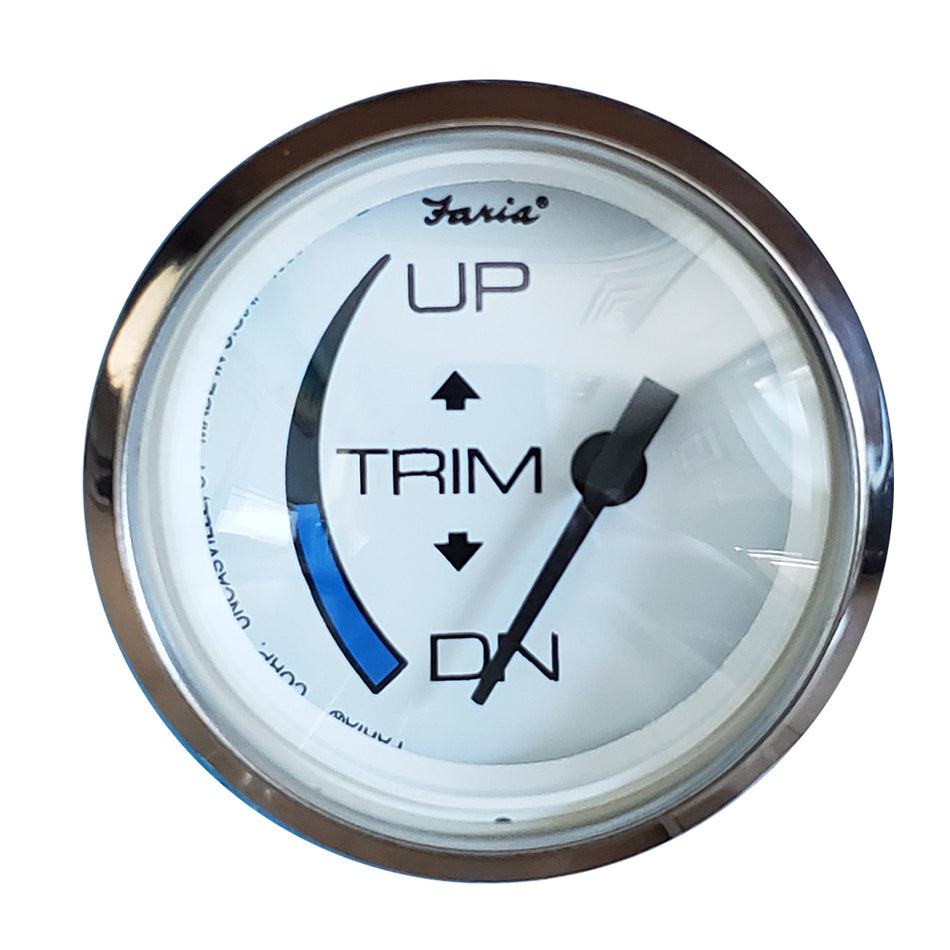 Faria Chesapeake White SS 2" Trim Gauge f/Honda Engines 13889 — Quality Boat Parts