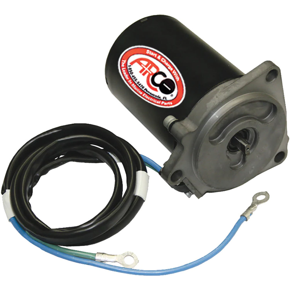 ARCO Marine Replacement Outboard Tilt Trim Motor - Yamaha, 2-Wire, 3 Bolt, Flat Blade Shaft 6263 — Quality Boat Parts