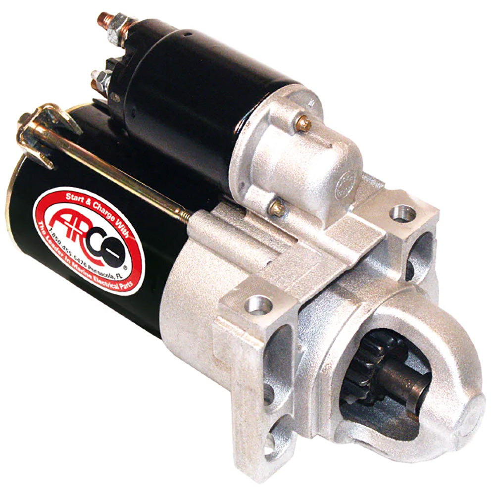 ARCO Marine Top Mount Inboard Starter w/Gear Reduction - Counter Clockwise Rotation 30462 — Quality Boat Parts