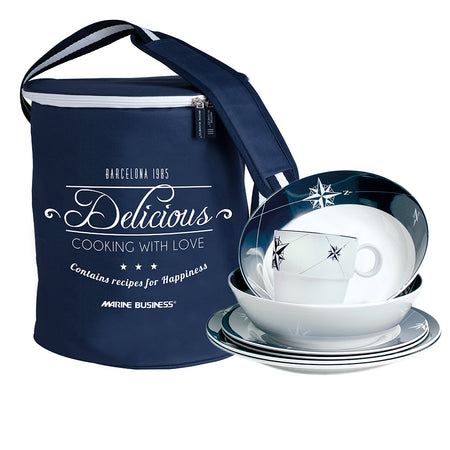 Marine Business Melamine Tableware Set & Basket - NORTHWIND - Set of 24 15144 — Quality Boat Parts