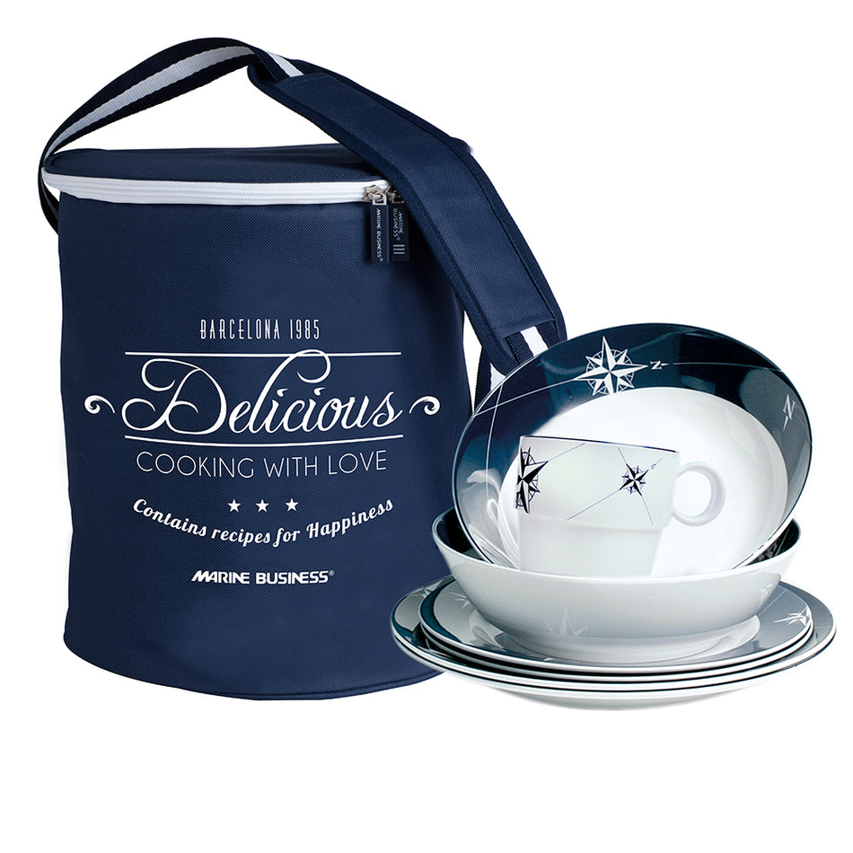 Marine Business Melamine Tableware Set & Basket - NORTHWIND - Set of 24 15144 — Quality Boat Parts
