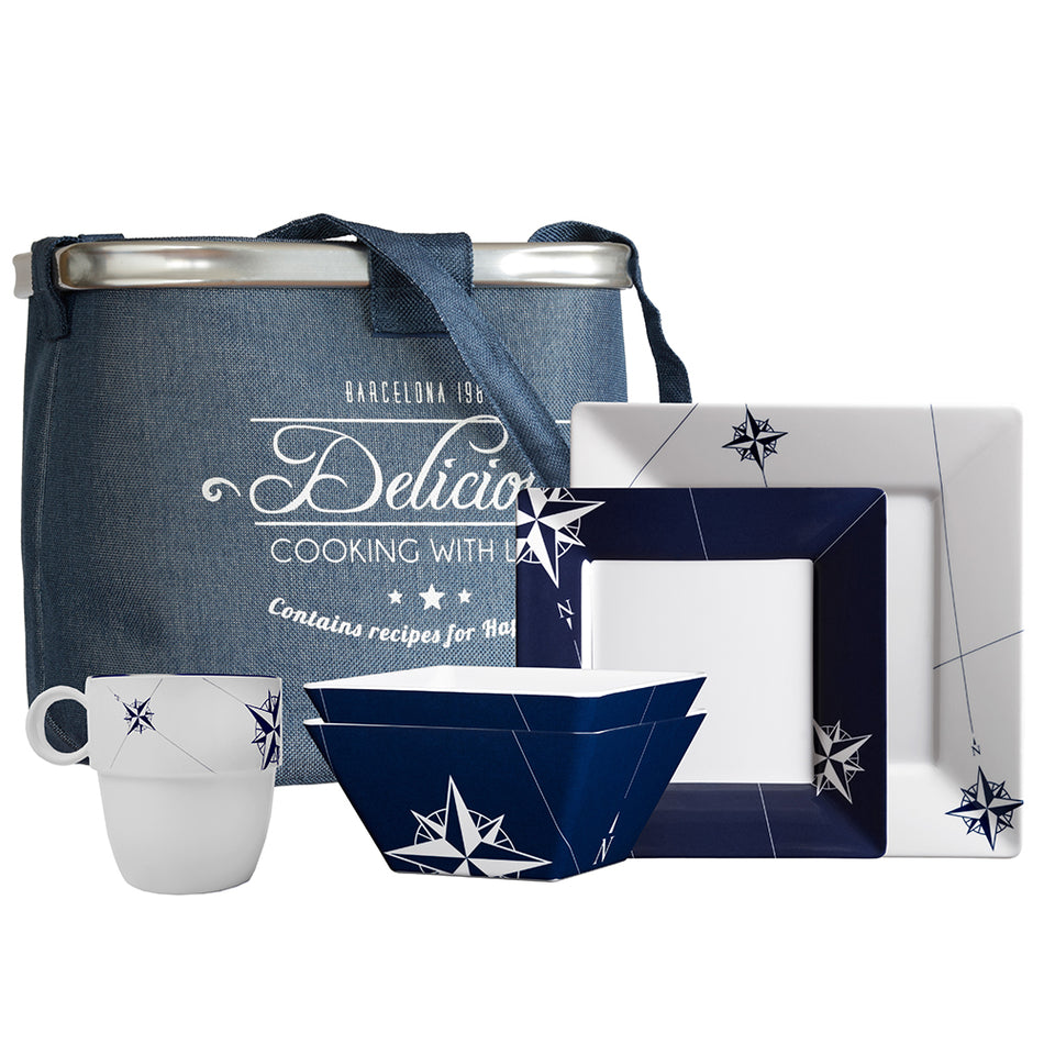 Marine Business Melamine Square Tableware & Basket - NORTHWIND - Set of 24 15146 — Quality Boat Parts