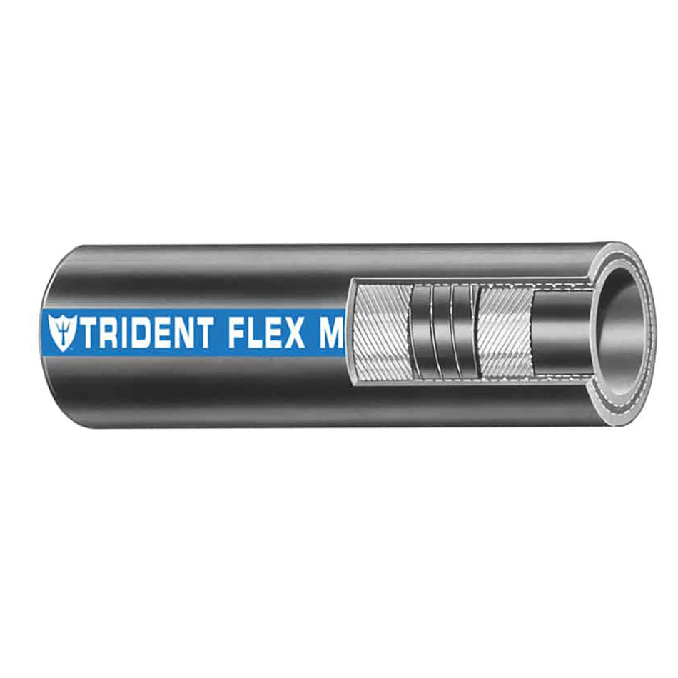 Trident Marine 1-1/4" x 50' Coil Flex Marine Wet Exhaust & Water Hose - Black 100-1146 — Quality Boat Parts