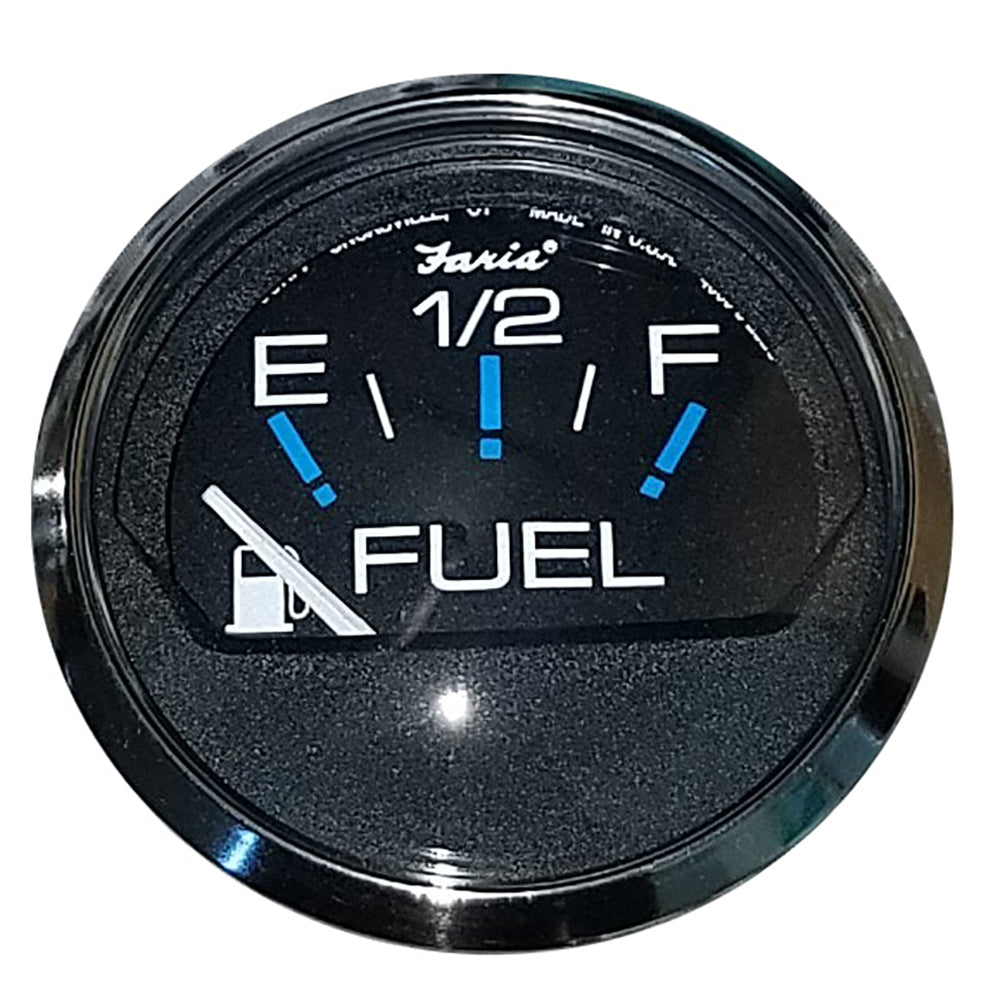 Faria Chesapeake Black 2" Fuel Level Gauge (E-1/2-F) 13701 — Quality Boat Parts
