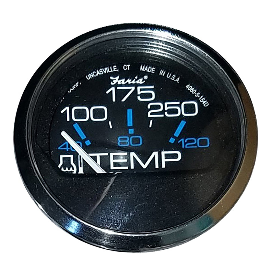 Faria Chesapeake Black 2" Water Temperature Gauge (100-250°F) 13704 — Quality Boat Parts